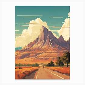 Mount Ararat Retro Poster 3 Canvas Print