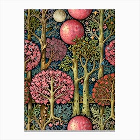 William Morris Style Flora And Fauna Canvas Print