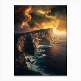 Cliffs At Sunset Canvas Print