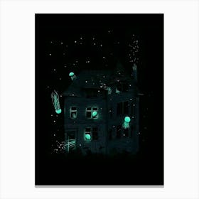 Glow In The Dark House Canvas Print