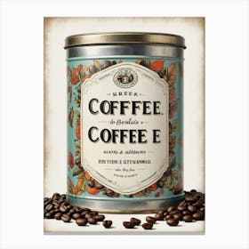 Coffee Espresso Kitchen Wall Art Coffee Beans  Canvas Print