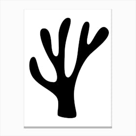 Black And White Silhouette Of A Tree Canvas Print