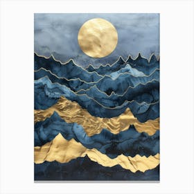 Moonlight Over The Ocean 11 Canvas Print