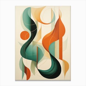 Mid Century Inspired Abstract Painting 2 Canvas Print