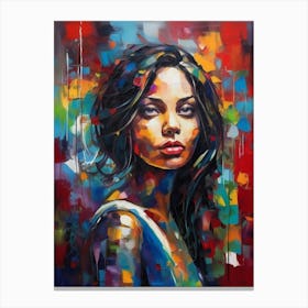 Woman With Long Hair 4 Canvas Print