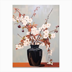 Bouquet Of Autumn Cherry Flowers, Autumn Florals Painting 2 Canvas Print