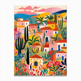 Cactus Village Colorful city Canvas Print