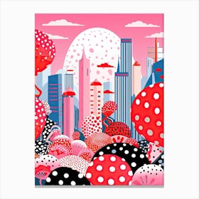 Istanbul, Illustration In The Style Of Pop Art 4 Canvas Print