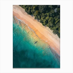 Aerial View Of A Beach Canvas Print