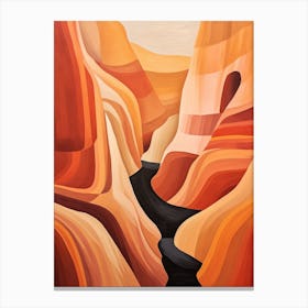 Canyon Abstract Minimalist 8 Canvas Print