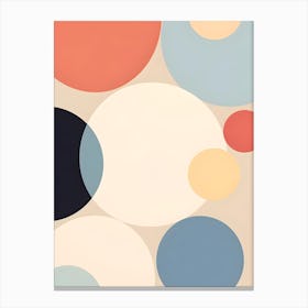 Abstract Circles in Pastel Colors Canvas Print