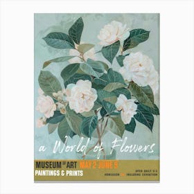 A World Of Flowers, Van Gogh Exhibition Camellia 3 Canvas Print