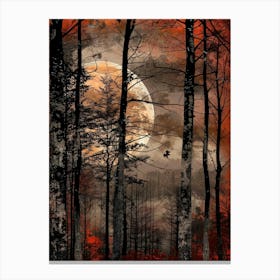 Full Moon In The Forest 13 Canvas Print