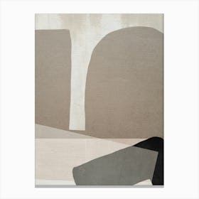 Tan and Beige Abstract artwork Canvas Print