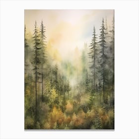 Autumn Forest Landscape Olympic National Forest 2 Canvas Print