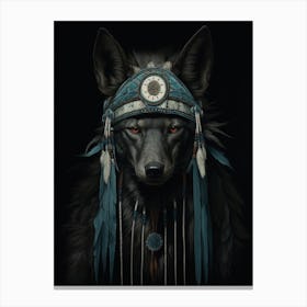 Abyssinian Wolf Native American 1 Canvas Print