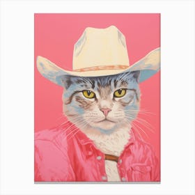 Cowboy Cat Canvas Print