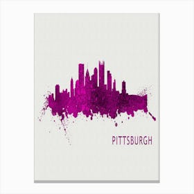 Pittsburgh Pennsylvania City Purple Canvas Print