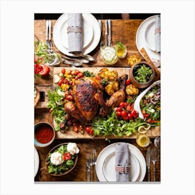 Crisp Were Dinner Focused Banner Featuring The Epicures Heavenly Harvest Spread An Overhead Shot (1) Canvas Print