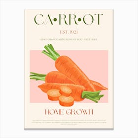 Carrot Mid Century Canvas Print