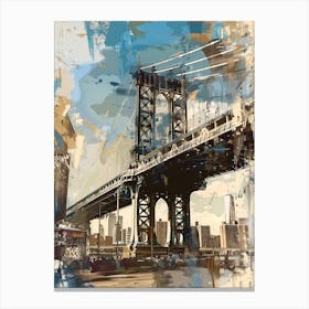 Manhattan Bridge Art Canvas Print