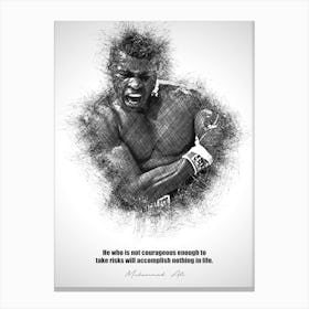 Muhammad Ali Sketch 8 Canvas Print