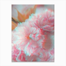 Blurred Psychedelic Blossom Flowers Stampe su tela