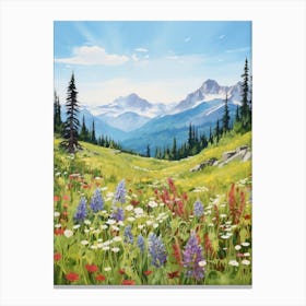 Wildflowers In The Mountains 3 Canvas Print