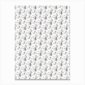 Musical Notes Pattern Canvas Print