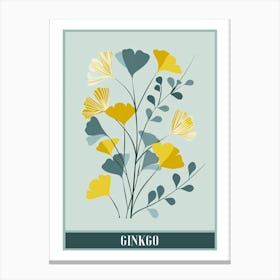 Ginkgo Tree Flat Illustration 6 Poster Canvas Print