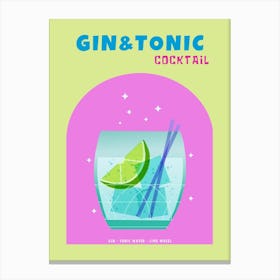 Gin And Tonic Cocktail Canvas Print