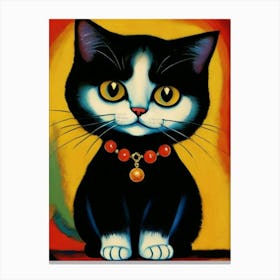 Black and White Cat 1 Canvas Print