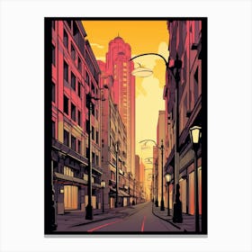 Istiklal Avenue Modern Pixel Art 4 Canvas Print