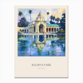 Balboa Park San Diego 6 Vintage Cezanne Inspired Poster Canvas Print
