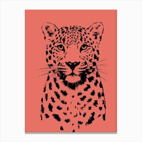 Leopard Head Canvas Print