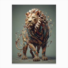 Abstract Lion Canvas Print