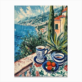 Amalfi Coast Espresso Made In Italy 3 Canvas Print