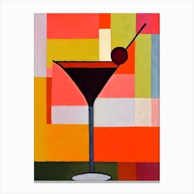 Espresso MCocktail Poster artini Paul Klee Inspired Abstract Cocktail Poster Canvas Print