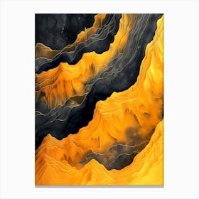 Mountains abstraction painting Canvas Print