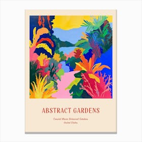 Colourful Gardens Coastal Maine Botanical Gardens Usa 3 Red Poster Canvas Print
