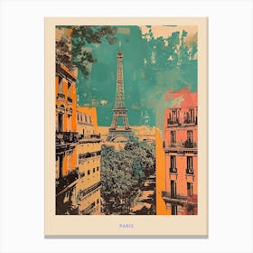 Kitsch Paris Poster 3 Canvas Print