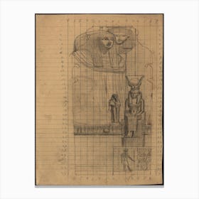 Draft For The Intercolumn Painting Egyptian Art II In The Kunsthistorisches Museum In Vienna, Gustav Klimt Canvas Print