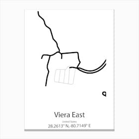 Viera East,United States Minimalist Map Leinwandbilder