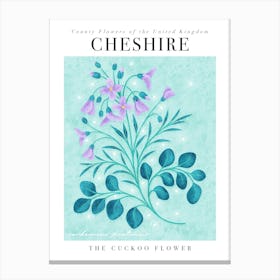 County Flower of Cheshire Cuckooflower Canvas Print