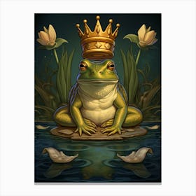 King Of Frogs Art Nouveau 2 Canvas Print