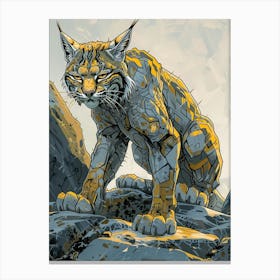 Bobcat Precisionist Illustration 4 Stampe su tela