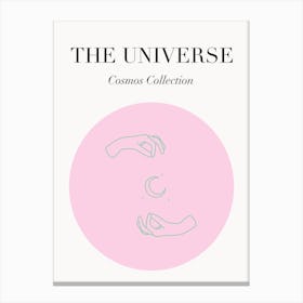 The Cosmos Pink And Green Canvas Print