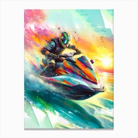 Jet Ski Rider Canvas Print