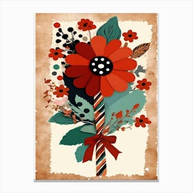 Vintage Floral Bouquet Canvas Print