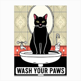 Wash Your Paws 7 Canvas Print